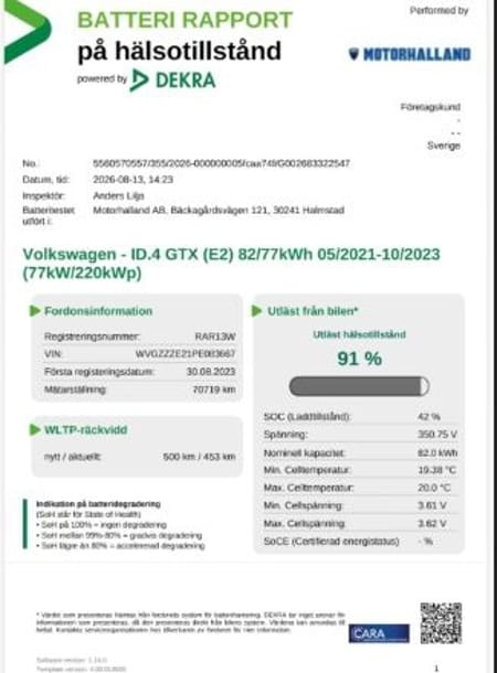 Volkswagen ID.4 GTX TOP SPORT - 91% SoH DRAG/KAMERA MM!