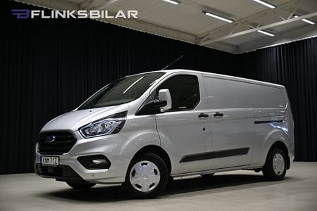 Ford Transit Custom 300 130HK L2 Dubbeldörr|Inredd|Drag|Värmare|Lågmil|Leasbar