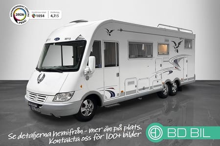 Frankia Campervan Fiat 800 GD TRUMA VÄRMESYSTEM LÅNGBÄDDAR UGN KAMREM BYTT DRAG