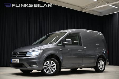 Volkswagen Caddy Van DSG 102HK Nedlackad|LED|Girafflucka|Drag|Värmare|1Ägare