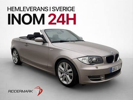 BMW 125i Convertible 125 218hk Skinnklädsel M-Ratt 3 Brukare Svensksåld