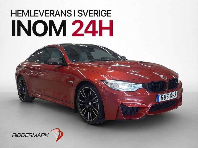 Bild 1 av BMW M4 Coupé 431hk Kolfiber HUD Skinn Elstol Navi HiFi