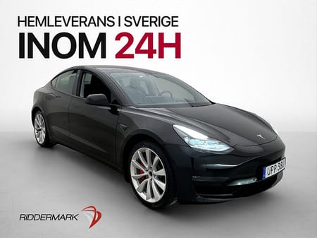 Tesla Model 3 Performance AWD 513hk Pano AP Kamera Skinn