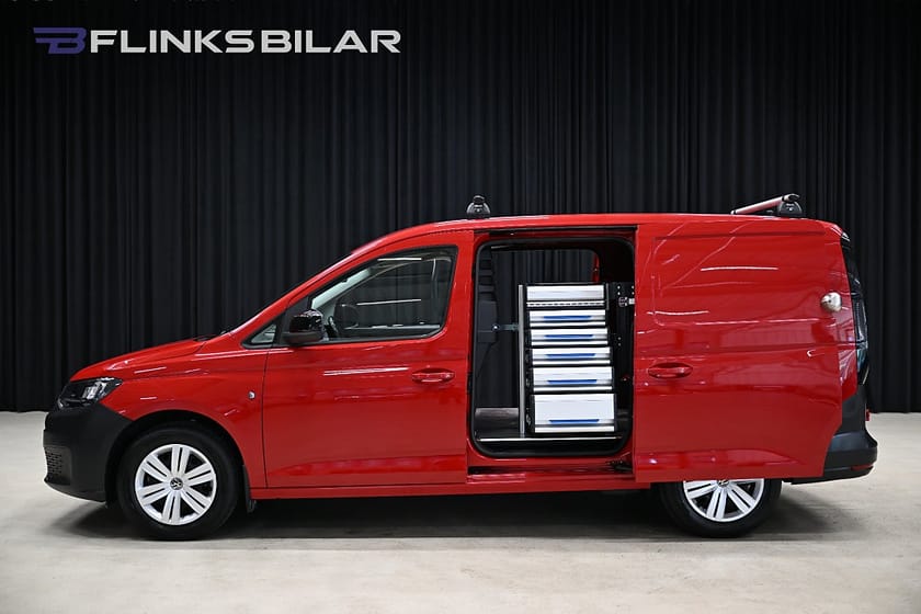Bild 2 av Volkswagen Caddy Cargo Maxi DSG 122HK Dubbeldörr|Inredd|Backkamera|Lågmil|Leasbar