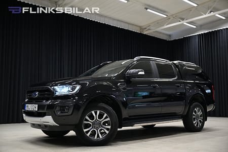 Ford Ranger Dubbelhytt 213HK Automat|Wildtrack|Kåpa|Drag|Värmare|Moms|SeUtr!!