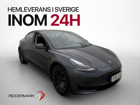 Tesla Model 3 Performance AWD MOMS Parkeringsklimat Skinn