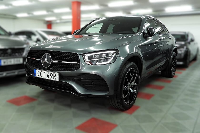 Bild 1 av Mercedes-Benz GLC 300 e Coupé 4MATIC 4M+ 360° kam Panorama AMG Night Drag SoV Hj