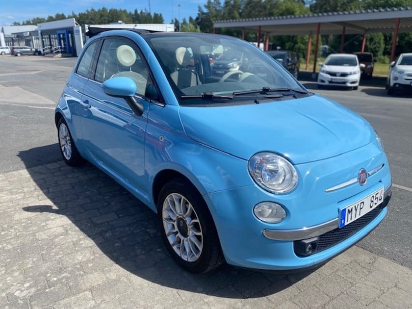 Bild 2 av Fiat 500C 1.2 8V Lounge Cabriolet, ny kamrem och service, v-hjul
