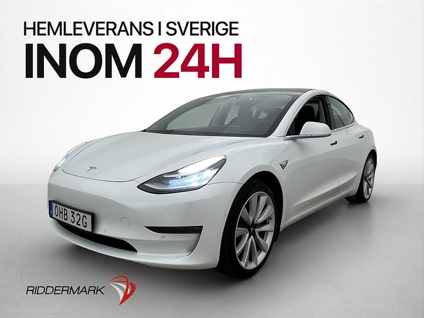 Bild 4 av Tesla Model 3 Long Range AWD 440hk Pano Autopilot Kamera