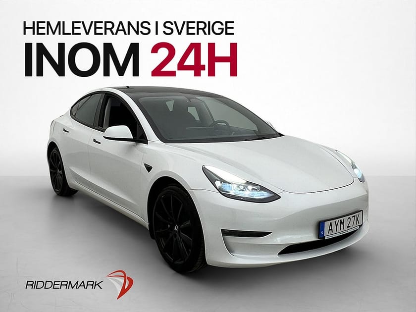 Bild 1 av Tesla Model 3 Long Range AWD Pano AP Dragkrok Svensksåld