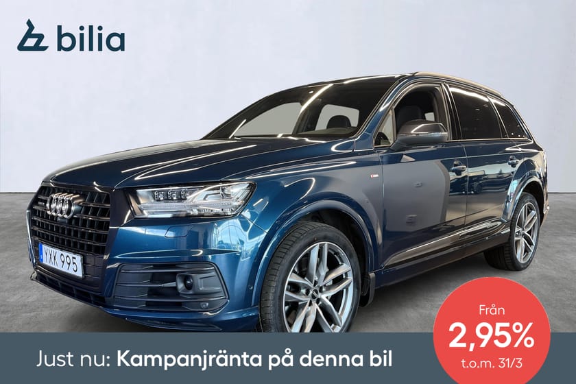 Bild 1 av Audi Q7 50 TDI quattro BOSE Fyrhjulsstyrning MMI Night Vision Matrix. 2,95% ränta