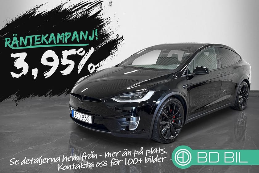 Bild 1 av Tesla Model X P100D 6-SITS 611 HK PANORAMA KAMPANJ 3,95% RÄNTA