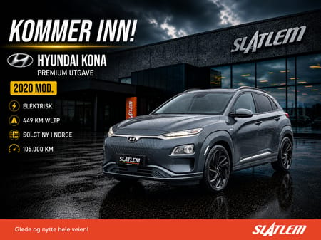 Hyundai Kona Electric 64 kWh Premium,skinn,head-up,Krell++