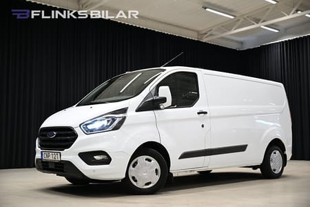 Ford Transit Custom 300 130HK L2|Automat|Inredd|Drag|Värmare|Leasbar