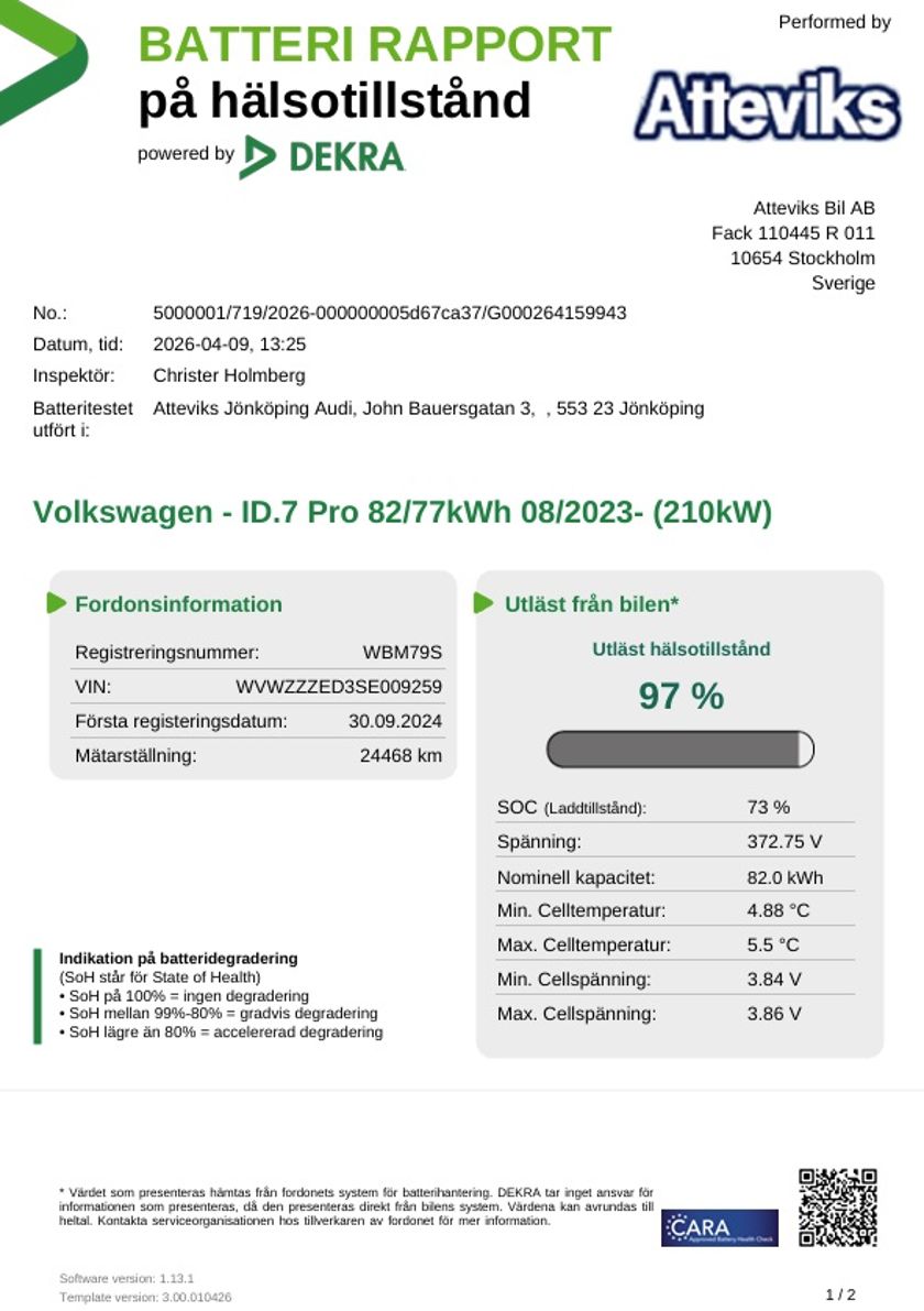 Bild 4 av Volkswagen ID.7 Pro Tourer Edition Drag 360°-Kamera El-Lucka HUD