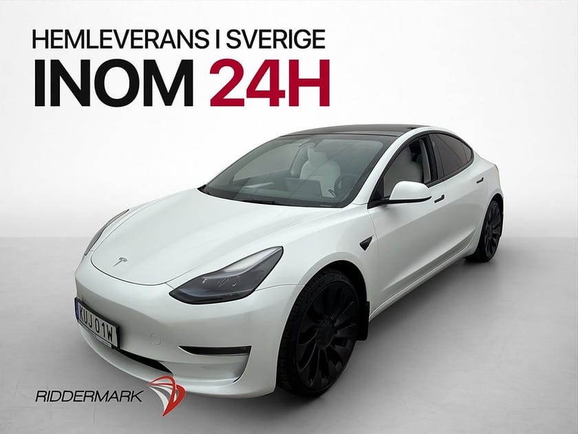 Bild 4 av Tesla Model 3 Performance AWD AP Pano Kamera Ljus-Interiör