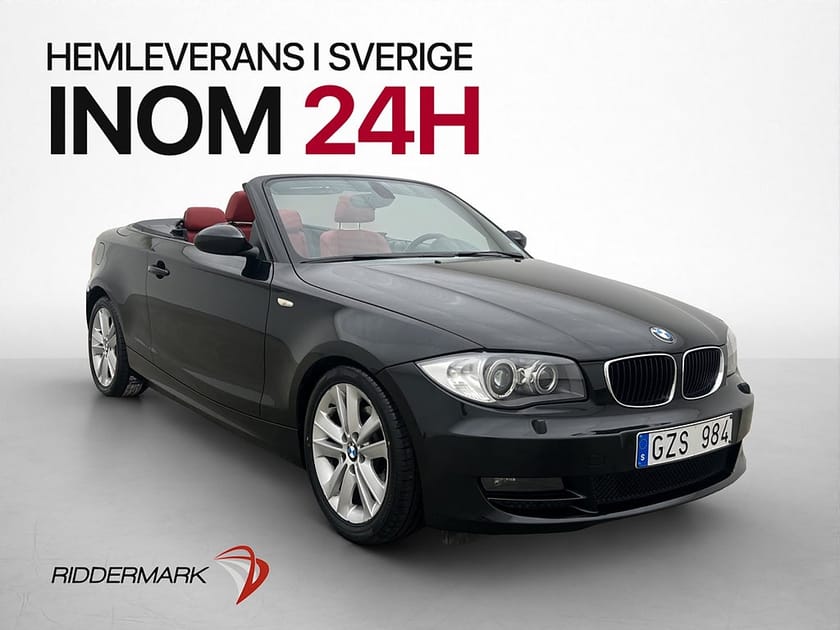 Bild 1 av BMW 120d Convertible 120 177hk Advantage Skinn PDC 2-Brukare