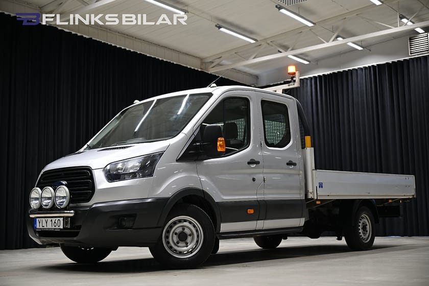 Bild 1 av Ford Transit 350 Chassi Dubbelhytt TDCi AWD 170HK Flak|Drag|Värmare|NyKamrem|Leasbar