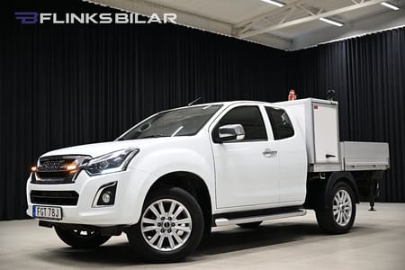 Isuzu D-Max Space Cab 163HK Automat|Kranbil|Kran|Flak|EnÄgare|Leasbar|SeUtr!