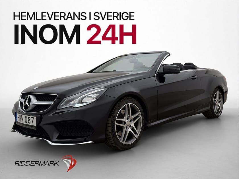 Bild 1 av Mercedes-Benz E 200 Cabriolet AMG Skinn Svensksåld Drag