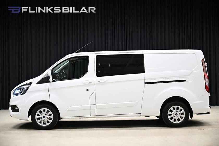 Bild 3 av Ford Transit Custom 340 Crew Van 170HK Automat|Dubbelhytt|Nykamrem|Leasbar|SeUtr!