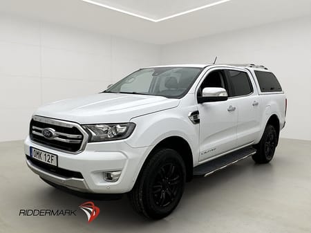 Ford Ranger Dubbelhytt Limited 4x4 Värmare Drag Diff Kåpa CARPLAY Moms