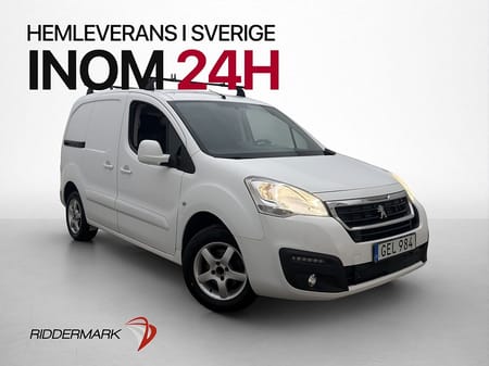 Peugeot Partner Van Utökad Last 1.6 99hk PDC A/C Takräcke 3-Sits Farthållare