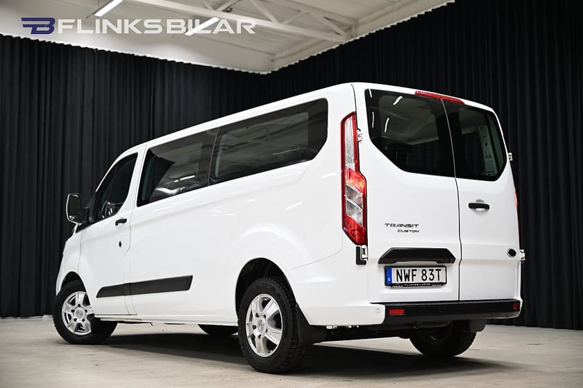 Bild 4 av Ford Transit Custom 320 Kombi 130HK L2|Automat|9-Sits|Drag|Värmare|Lågmil|Moms