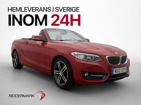 BMW 220i Convertible 220 Sport line Sensorer Skinn Farthållare
