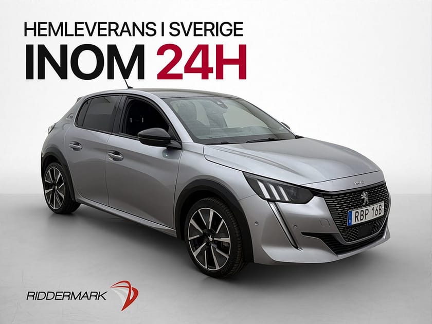 Bild 1 av Peugeot e-208 136hk GT Kamera CarPlay Navi Halvskinn