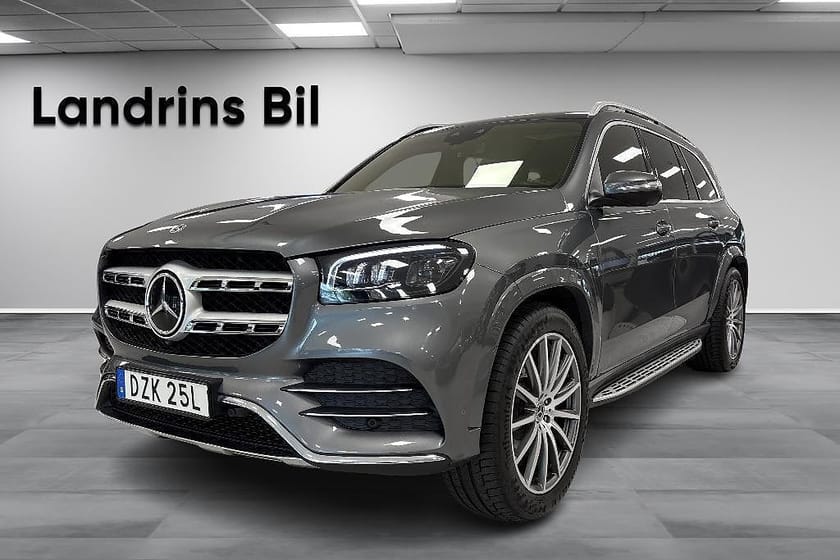 Bild 1 av Mercedes-Benz GLS 400 d 4MATIC AMG Pano Drag Kaptensstolar 6-Sits Värmare