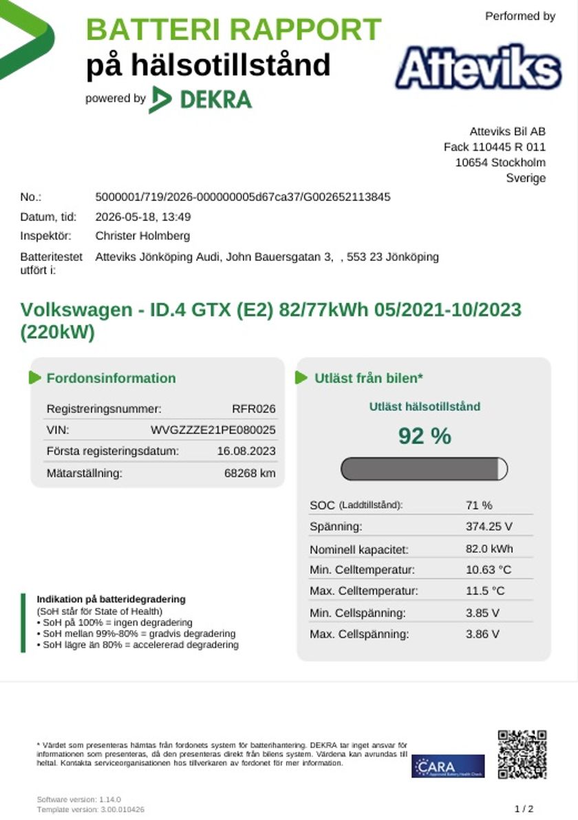 Bild 4 av Volkswagen ID.4 GTX 4M 299hk Drag Kamera P-Värm Komfort+