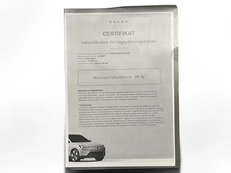 Bild 14 av 15 – Volvo EX40 Single Motor Extended Range ExtendedRange Plus SE Plus Special Edition