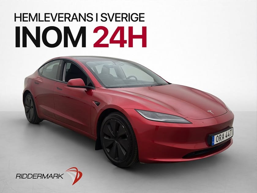 Bild 1 av Tesla Model 3 Long Range AWD Skärm-bak Svensksåld Panorama
