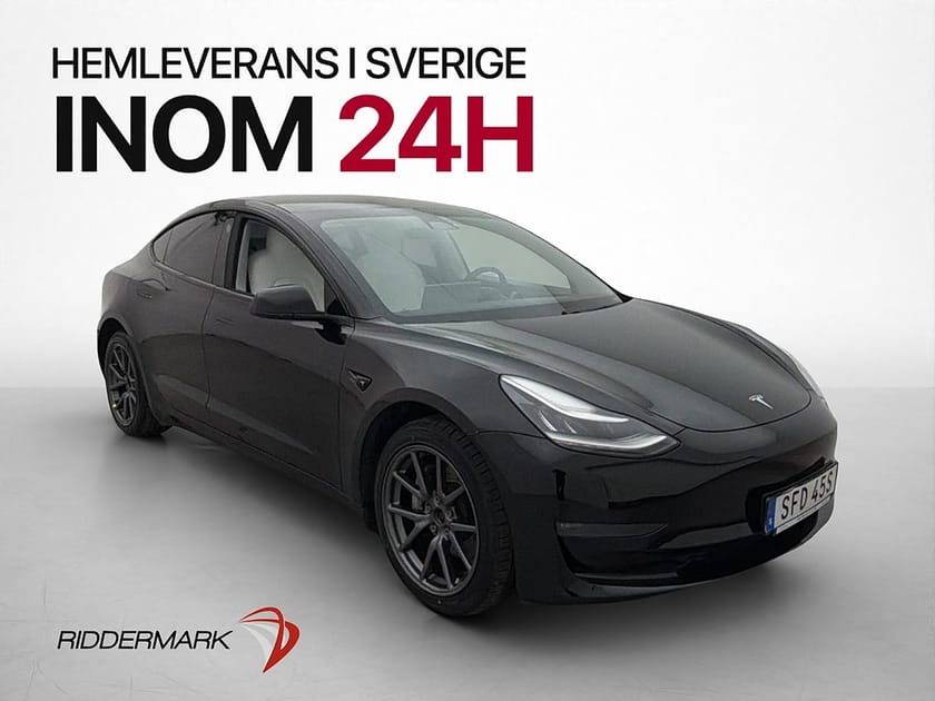 Bild 1 av Tesla Model 3 Long Range AWD Pano Dragkrok AP Ljus Interiör