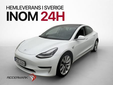 Tesla Model 3 Long Range AWD 440hk Kamera Pano Svensksåld