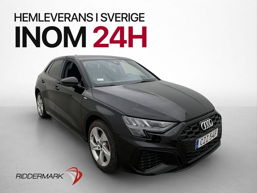 Bild 1 av Audi A3 Sportback 45 TFSI e 245hk S-Line Cockpit Svart Optik MOMS