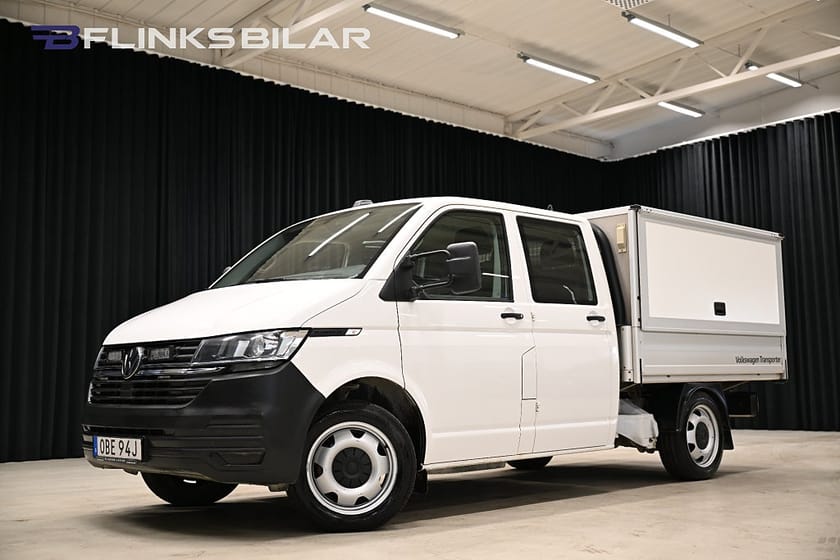 Bild 1 av Volkswagen Transporter Chassi Dubbelhytt DSG 150HK Dubbelhytt|Kåpa|Drag|Värmare|Backkamera|Moms