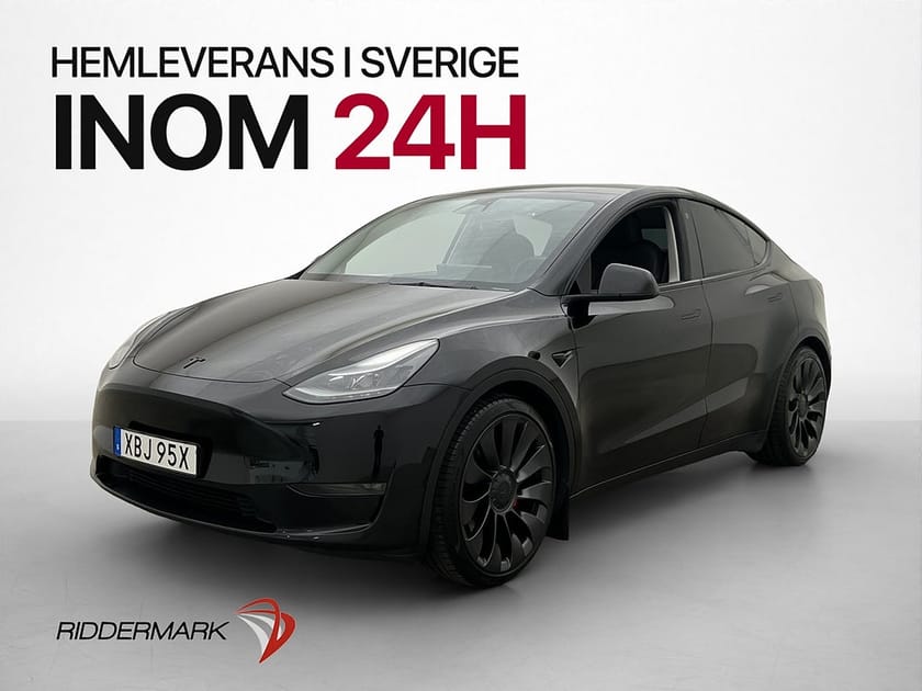 Bild 1 av Tesla Model Y Performance Dragkrok Autopilot Värmepump Pano