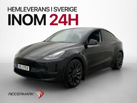 Tesla Model Y Performance Dragkrok Autopilot Värmepump Pano