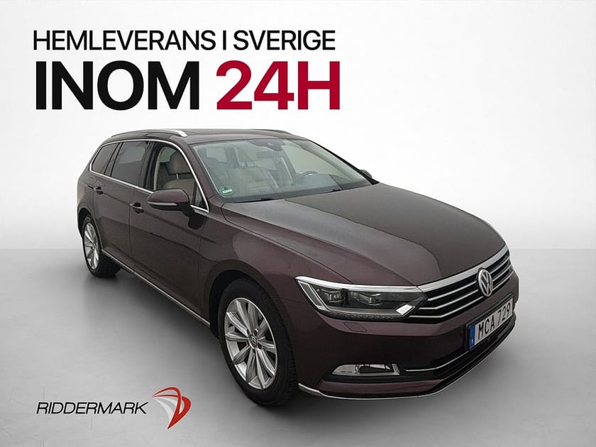 Bild 1 av Volkswagen Passat Sportscombi 2.0 TDI Pano D-Värmare Kamera Skinn Drag