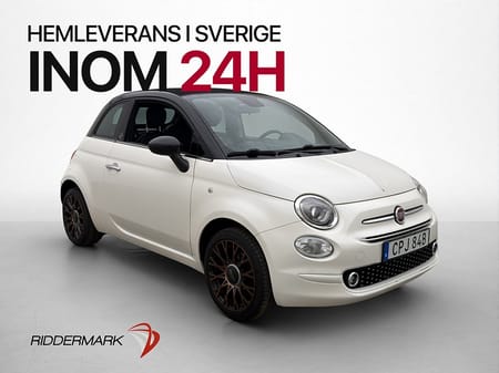 Fiat 500 1.2 69hk Lounge Beats CarPlay Sensorer Farthållare
