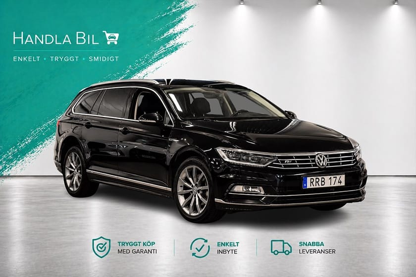 Bild 4 av Volkswagen Passat Sportscombi 2.0 4Motion R-Line Skinn/Alcantara Rattv Dragkrok