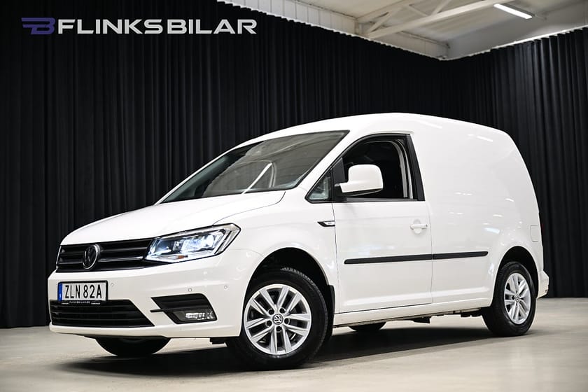 Bild 2 av Volkswagen Caddy Van DSG 102HK Inredd|Nedlackad|LED|Girafflucka|Moms|SeUtr!!