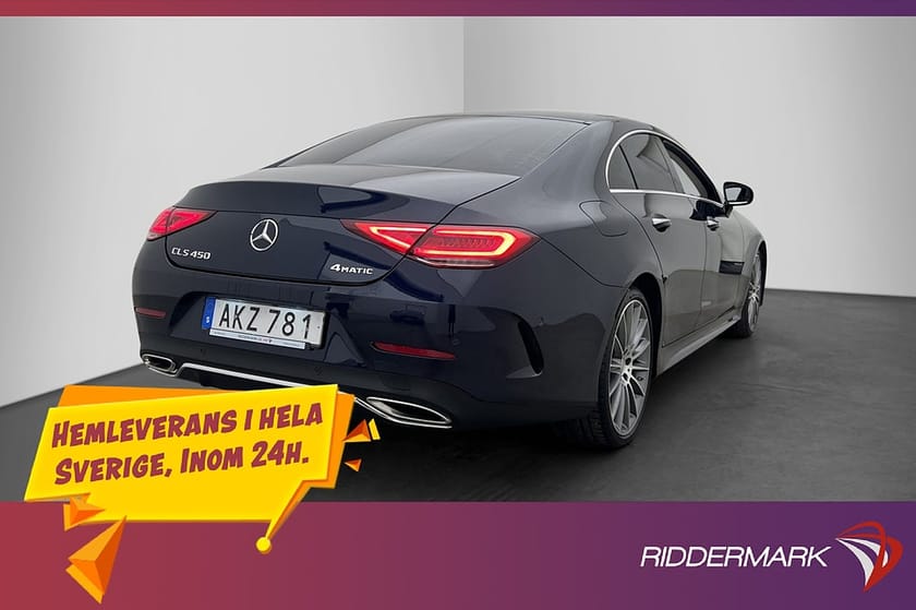Bild 4 av Mercedes-Benz CLS 450 4MATIC 4M AMG Pano Burmester 360° HUD Skinn