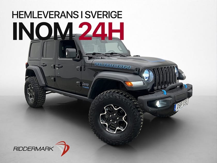 Bild 1 av Jeep Wrangler Unlimited 4xe PHEV RUBICON SKINN ALPINE EN BRUKARE 3126 MIL!