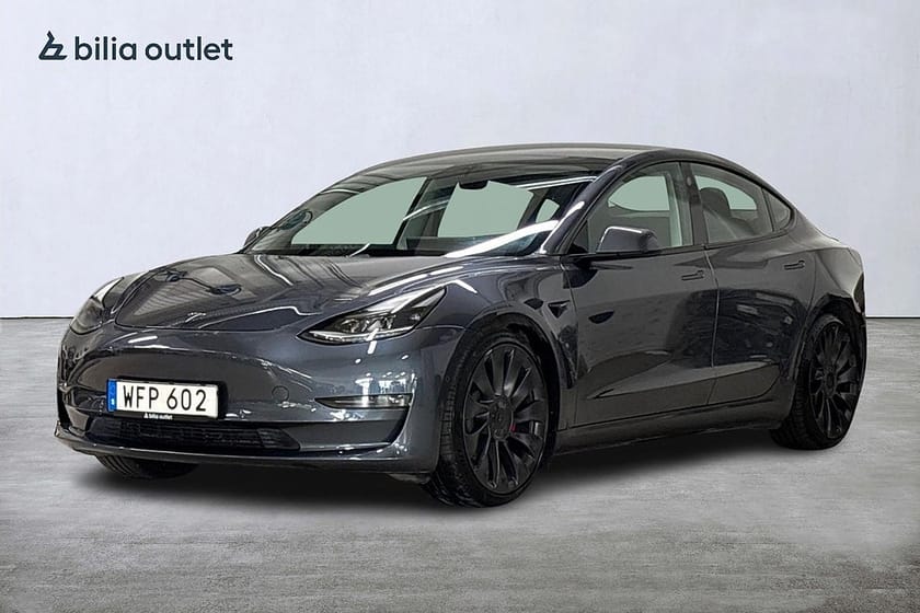 Bild 1 av Tesla Model 3 Performance AWD 517hk Panorama Navi Backkamera