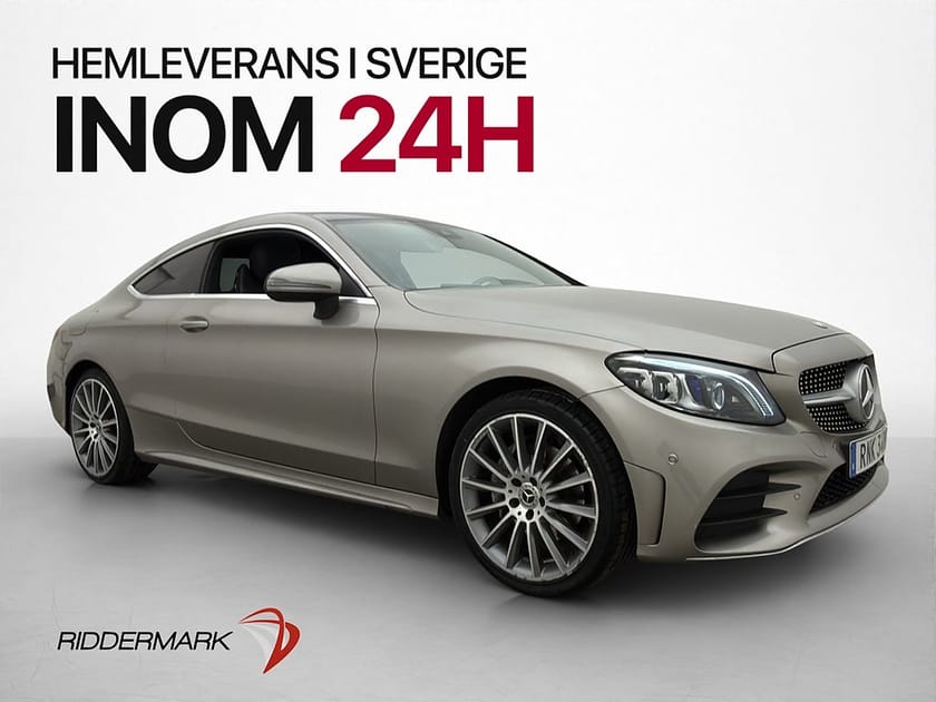 Bild 1 av Mercedes-Benz C 220 d 4MATIC Coupé 4M AMG Cockpit Pano D-Värm Kamera Navi