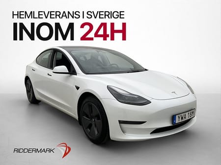 Tesla Model 3 Long Range AWD Rattvärme Skinn Svensksåld MOMS