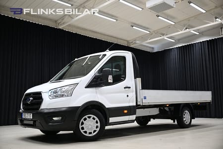Ford Transit 350 Chassi Cab 170HK L4 Långflak|Automat|Backkamera|NyKamrem|Moms
